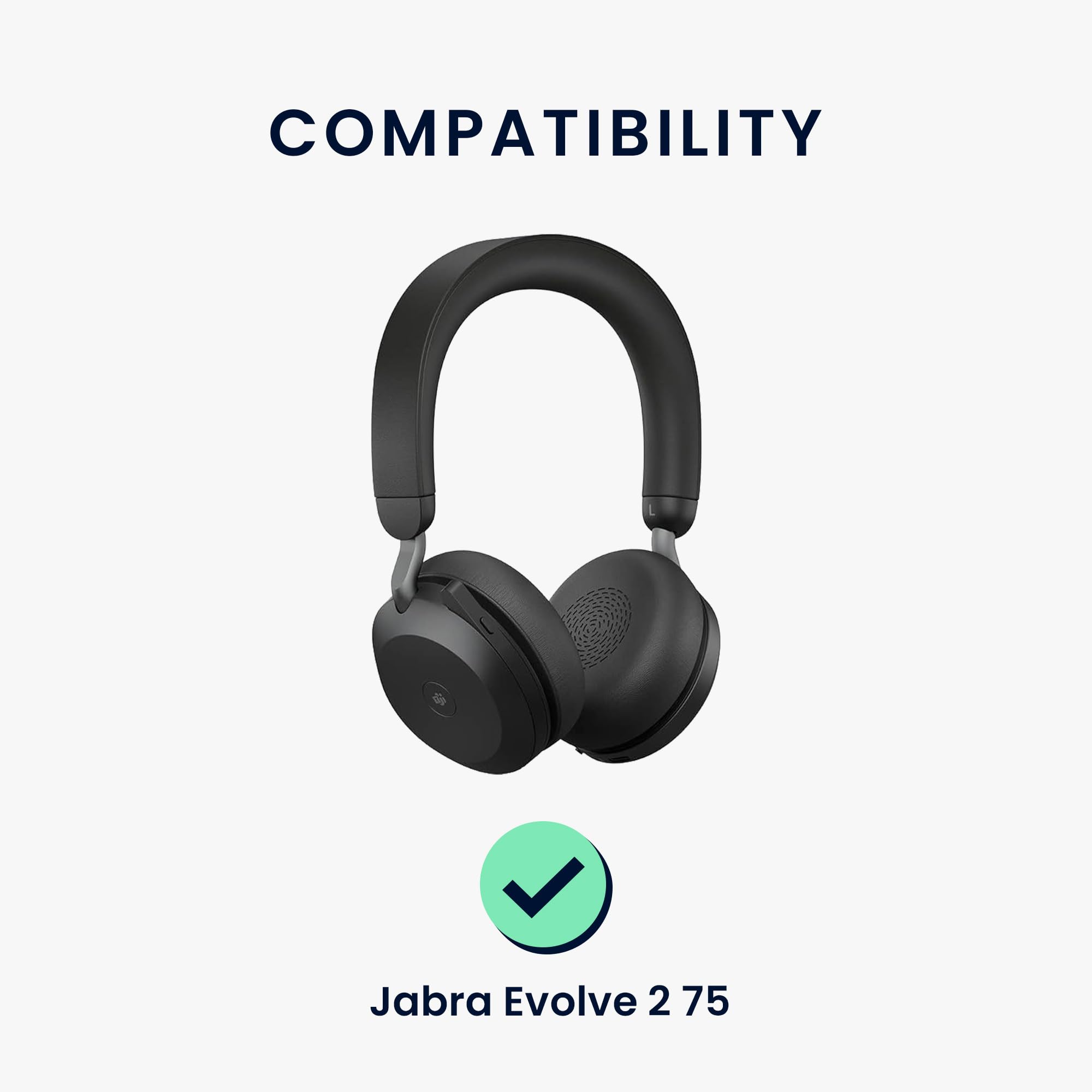 Amazon | kwmobile イヤーパッド Jabra Evolve 2 75 イヤーパッド対応